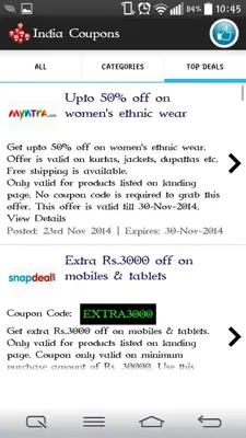 India Coupons android App screenshot 2